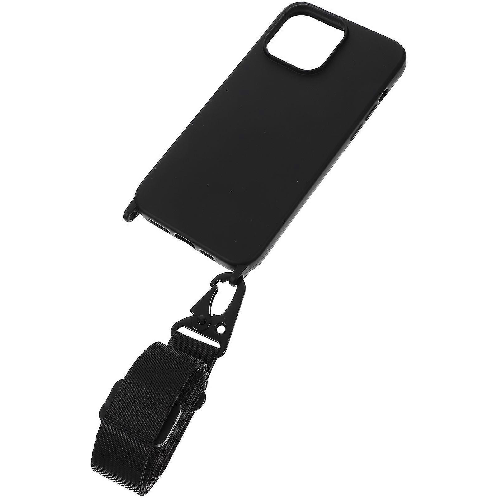Black Silicone Cellphone Protector Phone Case for Protection with Adjustable Strap
