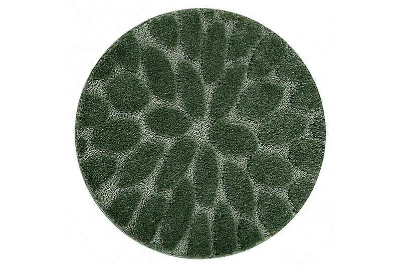 Bathroom rug SUPREME circle STONES, non-slip, soft - green