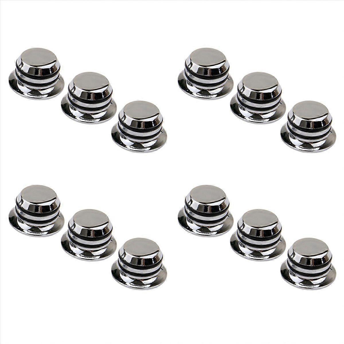 3Pcs Guitar Metal Top Hat Tone Tuning Knobs For Chrome
