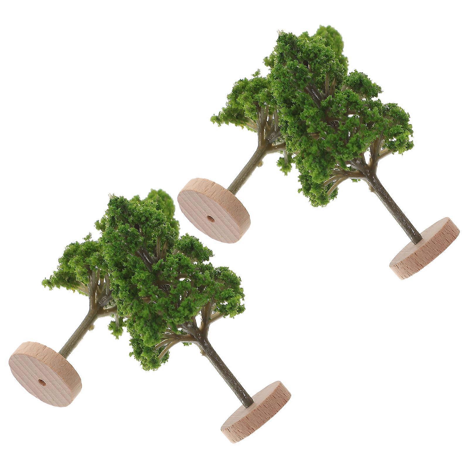 Simulation Tree Ornament Model for Decor 4Pcs Miniature Trees