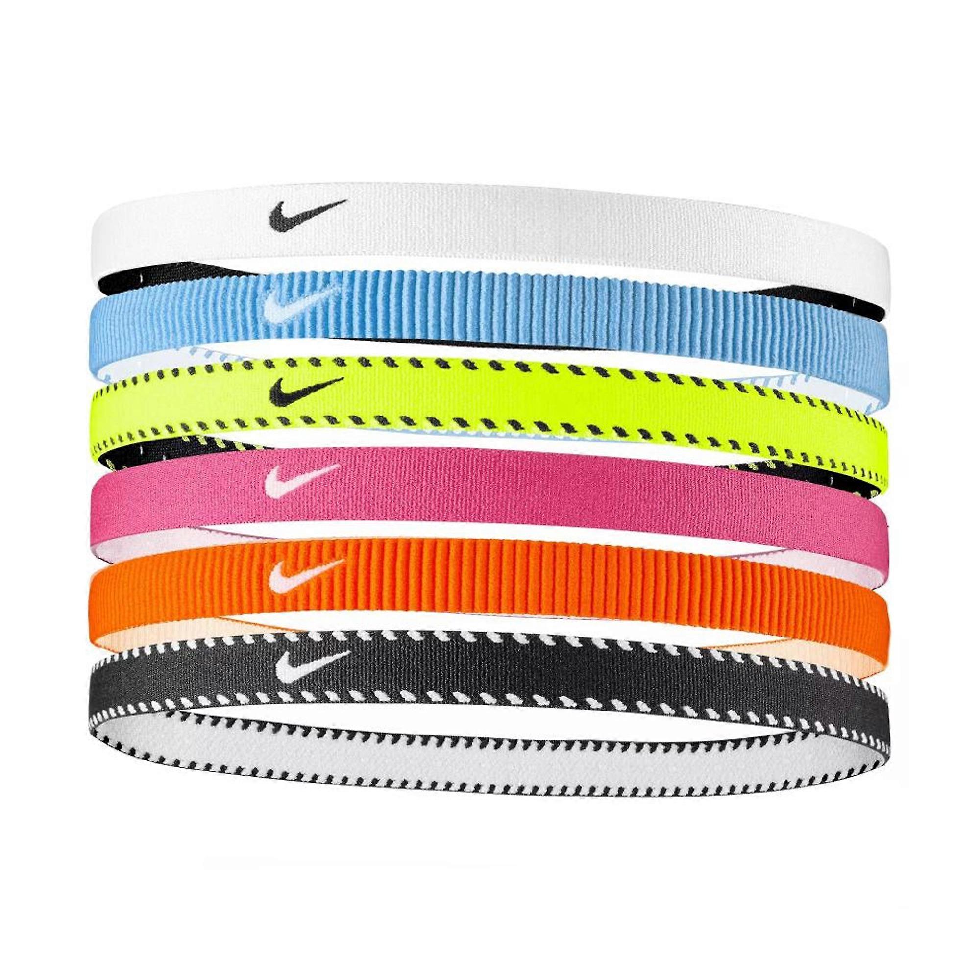 Faixa de Cabelo Slim Flexível Clássica Nike (Pacote de 6)