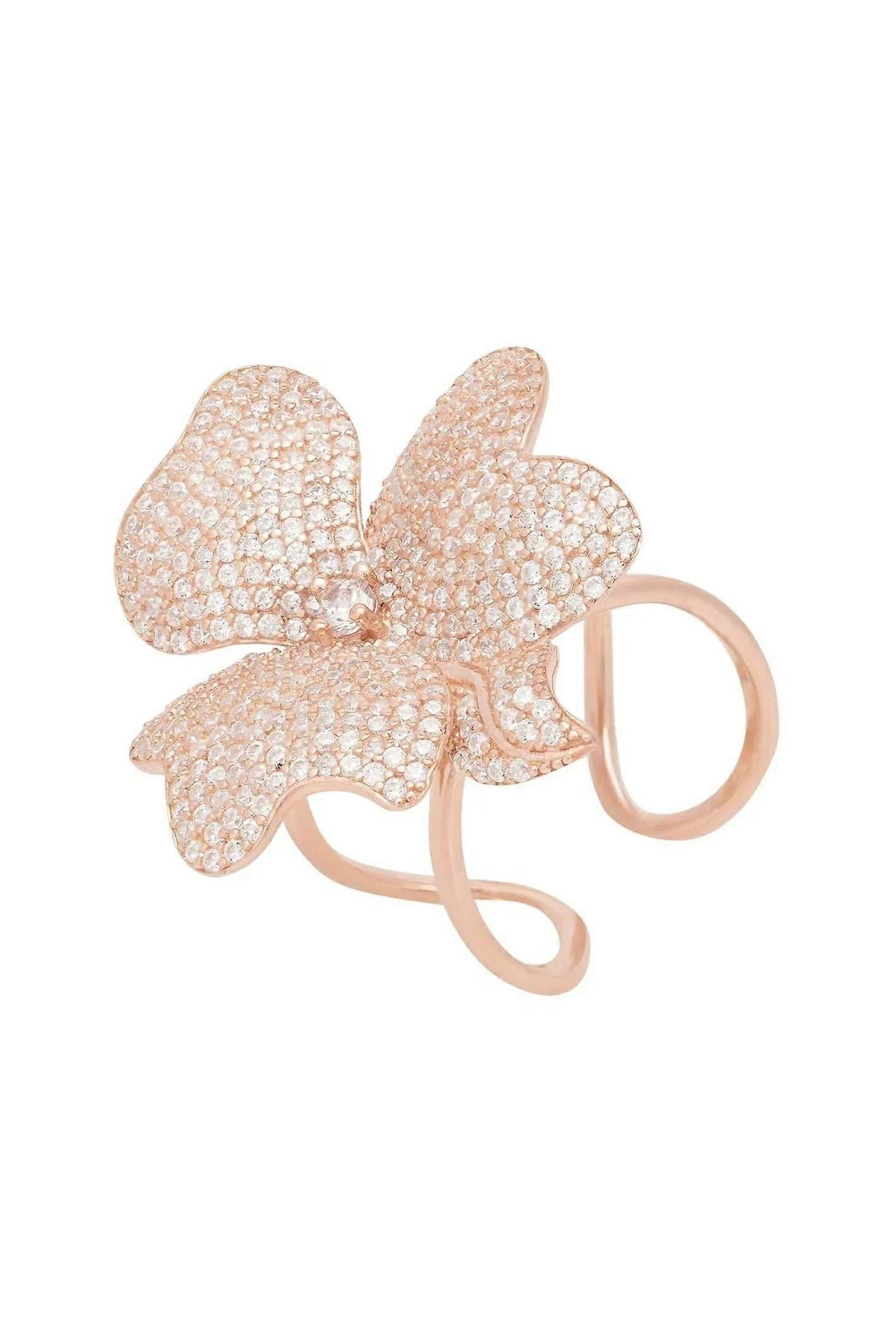 Flower Cocktail Ring Rosegold