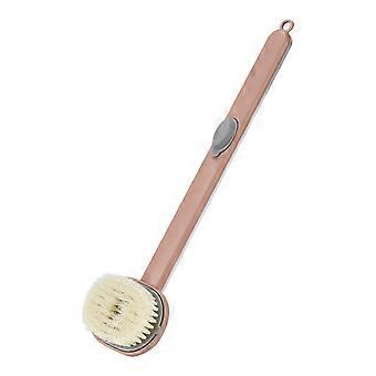 Back Scrubber for Shower with Long Handle and Gel Dispenser for Gentle Skin Exfoliation