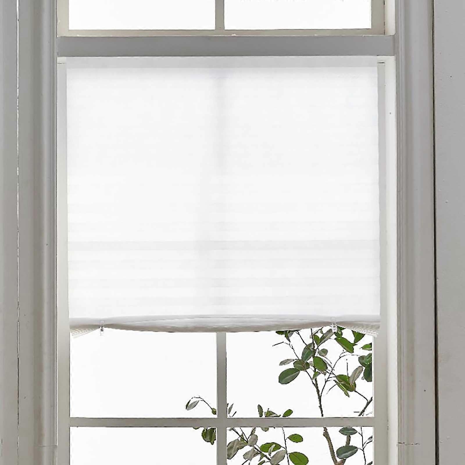 Paper Pleated Window Shade, White 35.4" x 59.1"