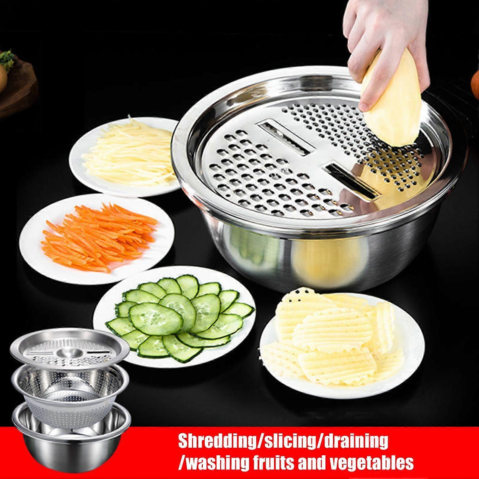 Vegetable Prep Tool - with Lid & Drain Basket - for Quick Meals