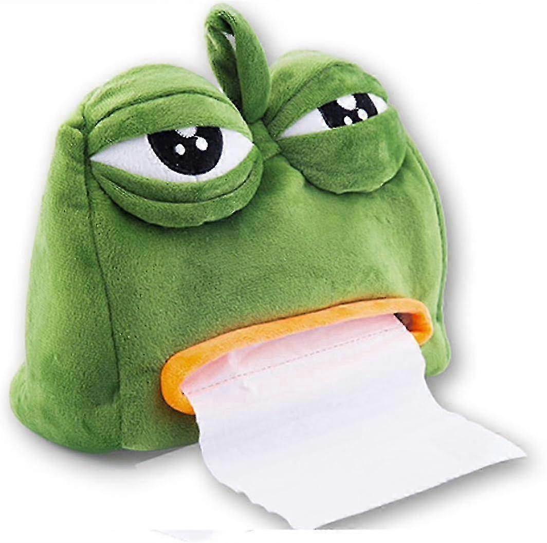 Sad Frog Plush Creative Cartoon Tissue Box