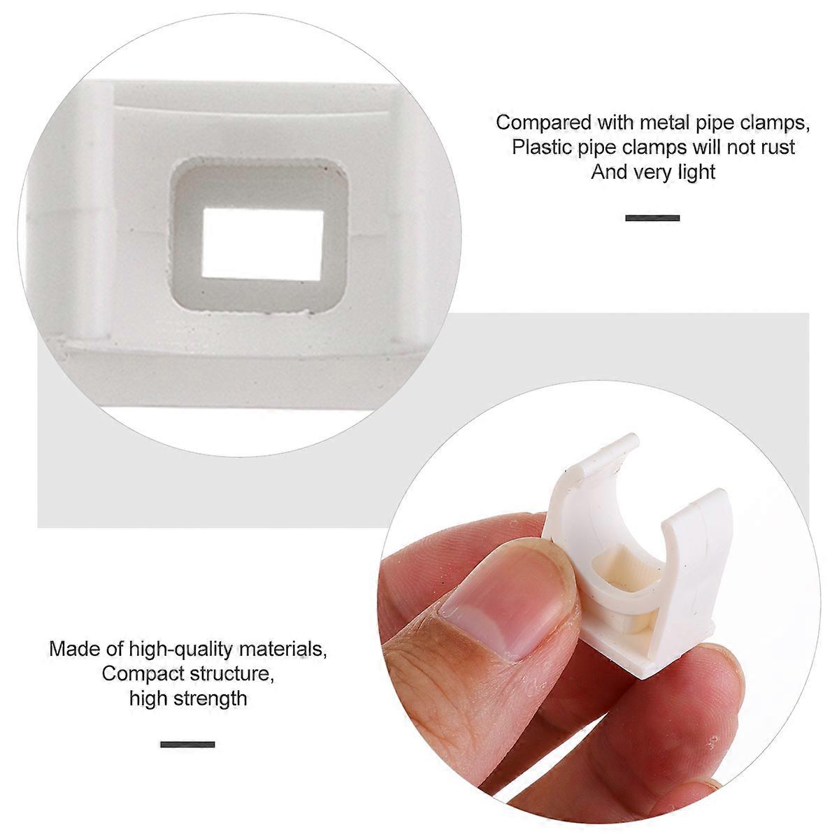 Useful U-Hook Holder Talon Clamps Pipe Support Pipe Durable Socket (White)