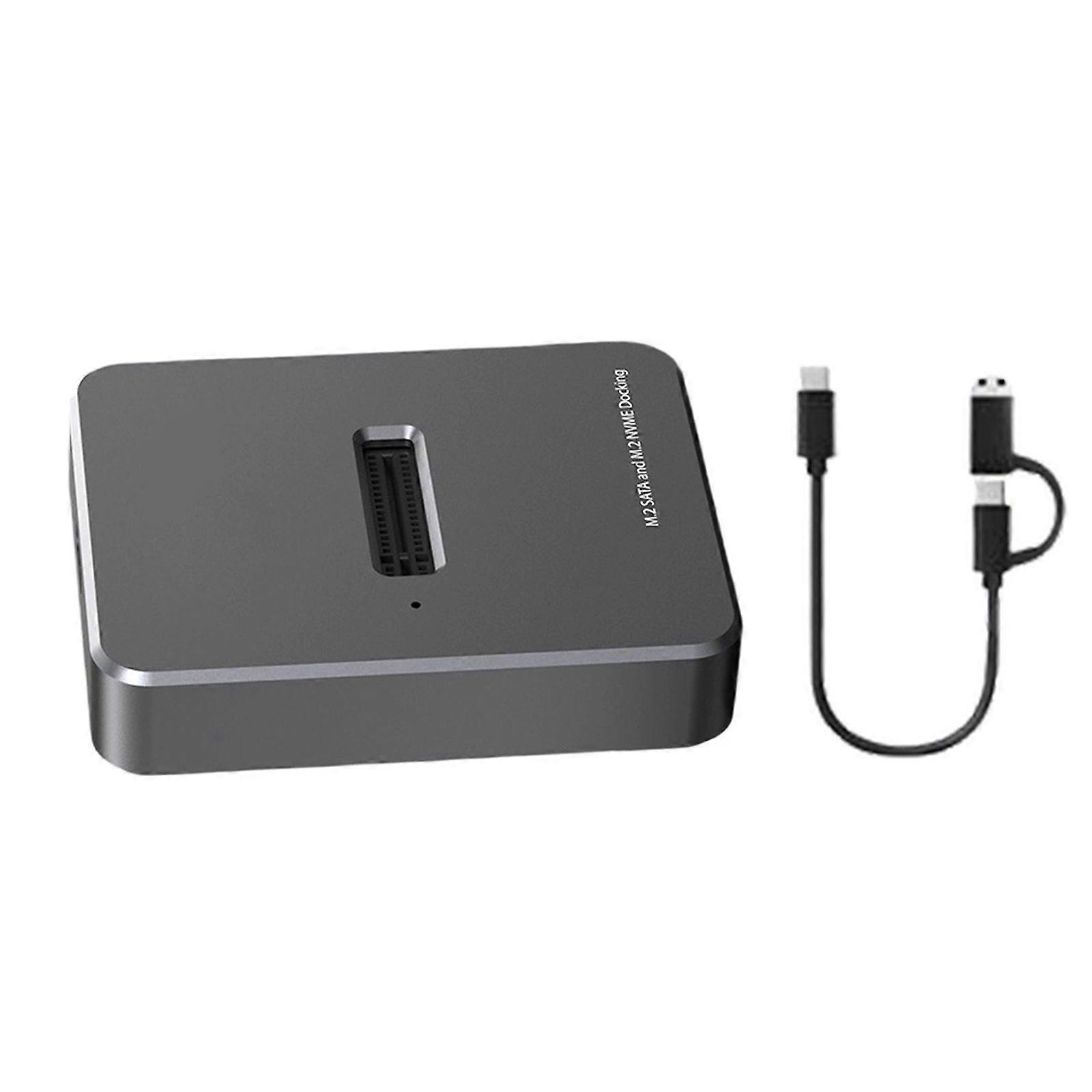 Hard Drive Enclosure Type C Interfaces Hard Drive Docking Station for Double Protocol Solid States Drive Multicolor