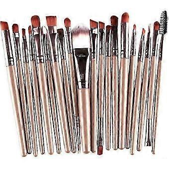Ensemble de pinceaux de maquillage de 20 pièces avec étui de voyage - Cadeau idéal pour les amateurs de maquillage et les débutants
