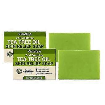1-5x Tea Tree Zeep Antischimmel Antibacteriële Behandeling voor Gezicht & Lichaam Acne, Voetschimmel, Ringworm, Folliculitis, Zwemmerseczeem 100G_duiBT