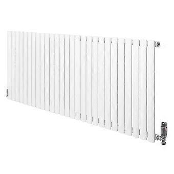 Oval Single Column Radiator 600mm x 1620mm & TRV Chrome Valves Modern Designer Single Panel Central