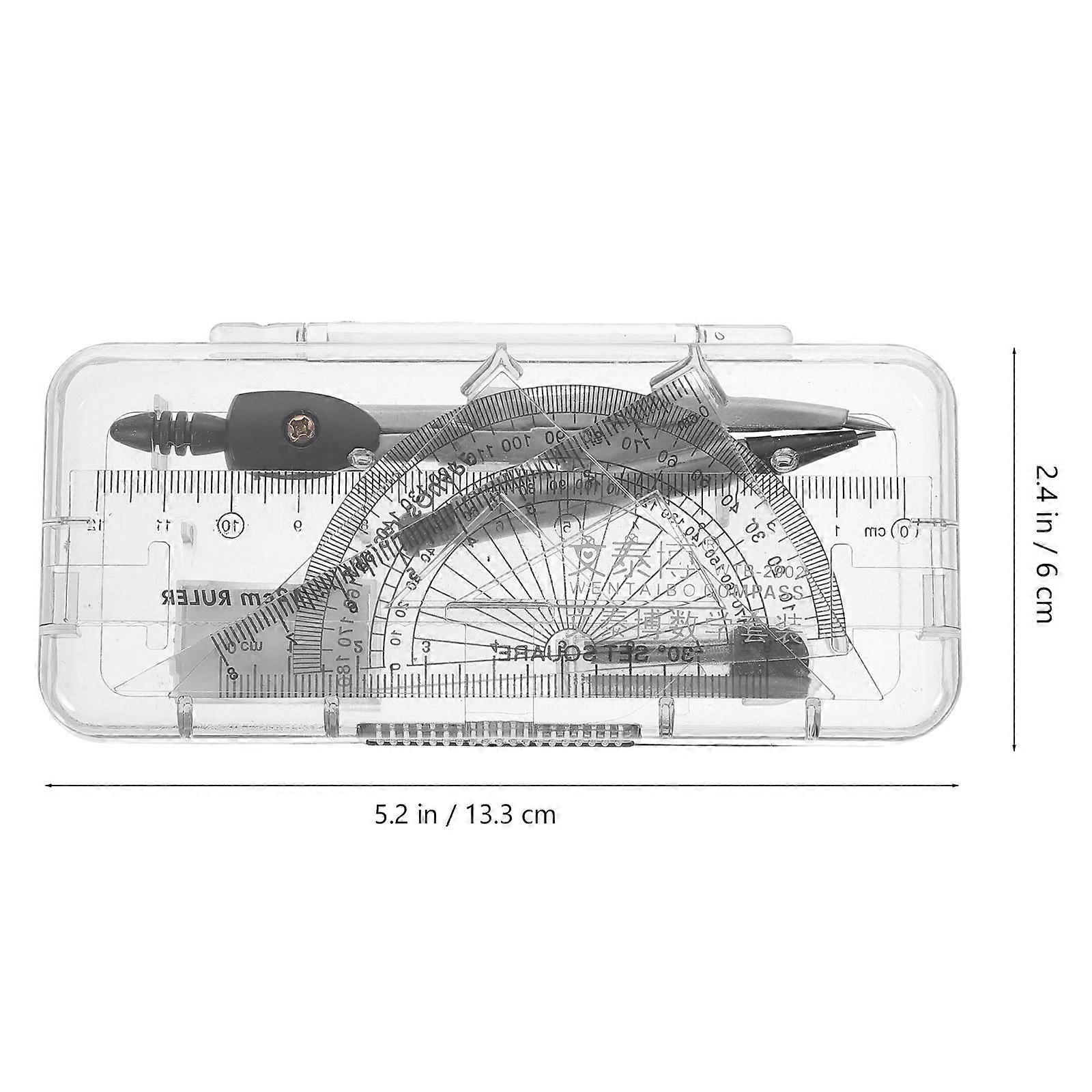 Compasses Set Drawing Tool with Ruler for Geometry Drawing Use