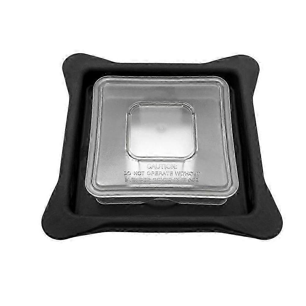 Replacement Blender Lid with Clear Square Plug for Blendtec, Durable Black & Transparent