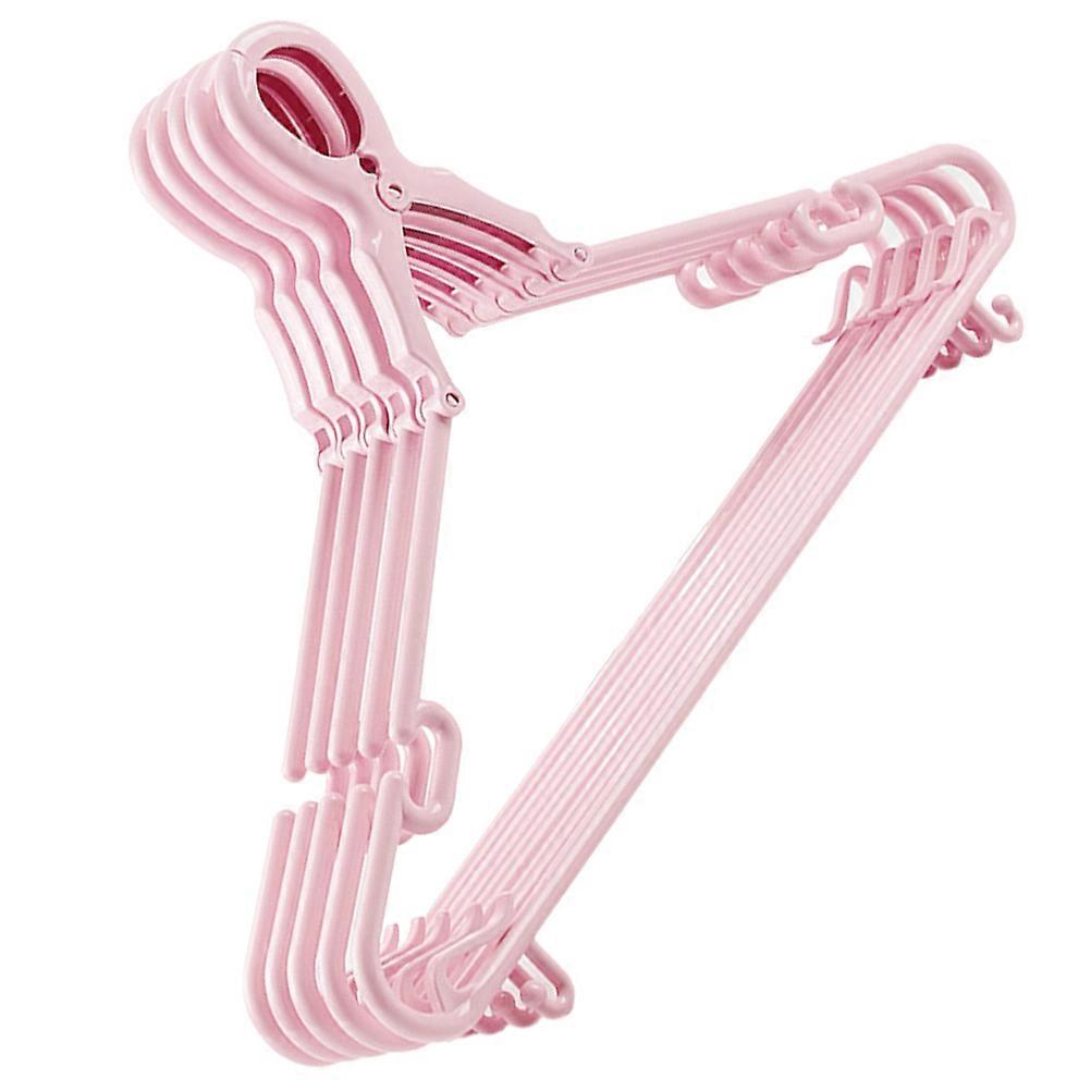Windproof Clothes Hangers Multi-Function Plastic Heavy-Duty Hangers 5Pcs Pink