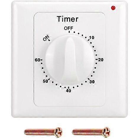 Heavy-duty pump timer, AC 220V, electronic control, mechanical countdown timer, plug, time switch - 60 min