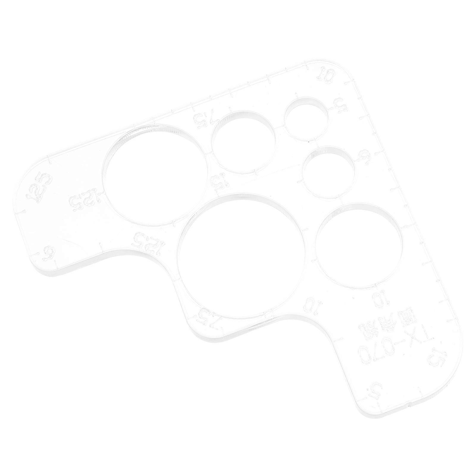 Acrylic Circle Corner Ruler for Precise Cutting Transparent