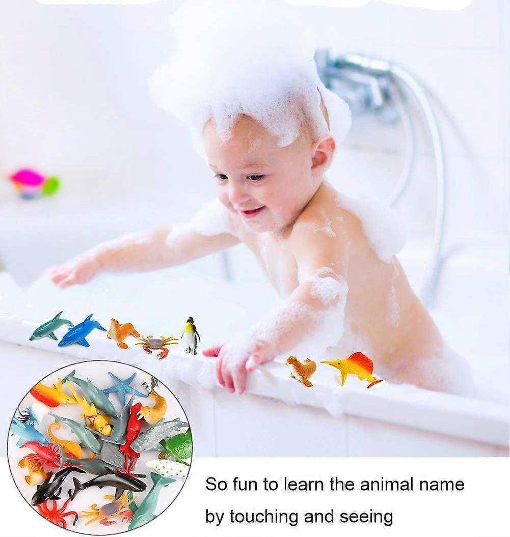 Acheter Lot de 24 jouets animaux marins en plastique L'ensemble Vie Marine Figurine Jouet de Bain pour Enfant Éducatif Décoration de Fête Gâteau Cupcake