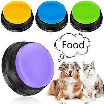Voice Recording Button, 4 pack Dog Buttons for Communication Pet Training Buzzer, 20 Second Record & Playback 26-27