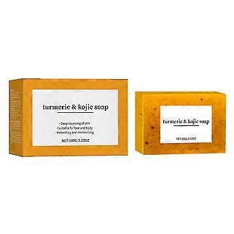 Lemon Turmeric Essence Skin Purifying Soap with Kojic Acid and Glycerin for Brighter, Radiant Skin, 3. 5 Ounces