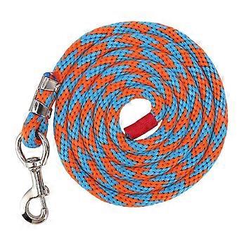 Nylon Horse Lead Rope Friction Free Tug Resistant Horse Rope with Thickened Large Hook compatible with Horse Livestock Pet 11.5ft Blue Orange