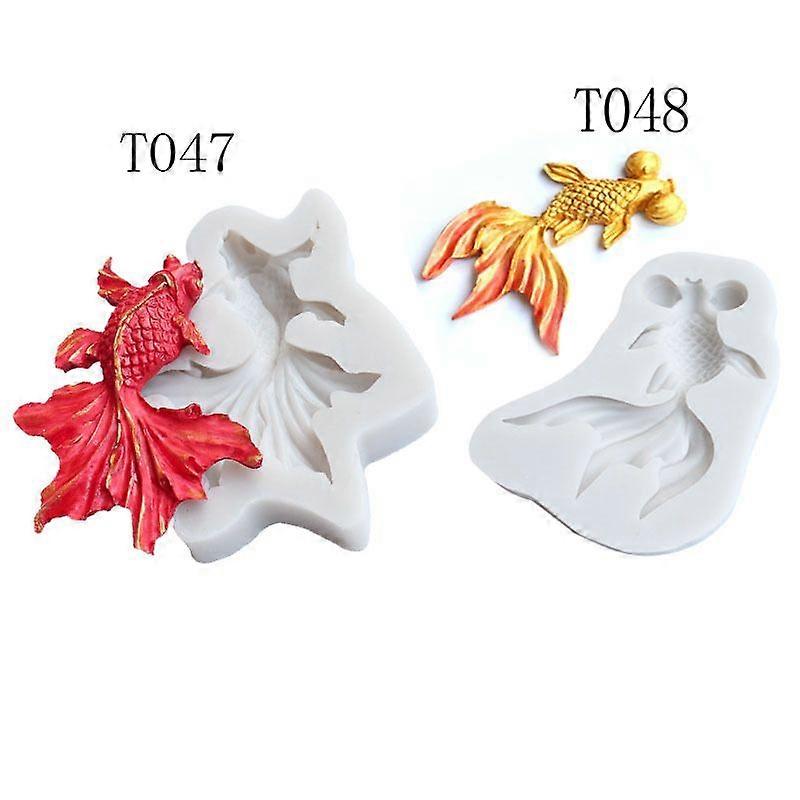 Goldfish Koi Shape Chocolate Mold - 2pcs/set