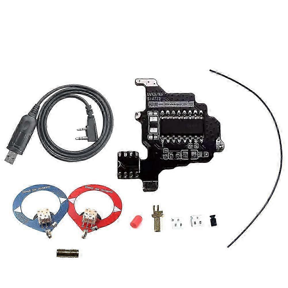 compatible with K5/K6 SI4732 Modification Module+2xDonut Antenna+USB Programming Cable Shortwave Dual Antenna S
