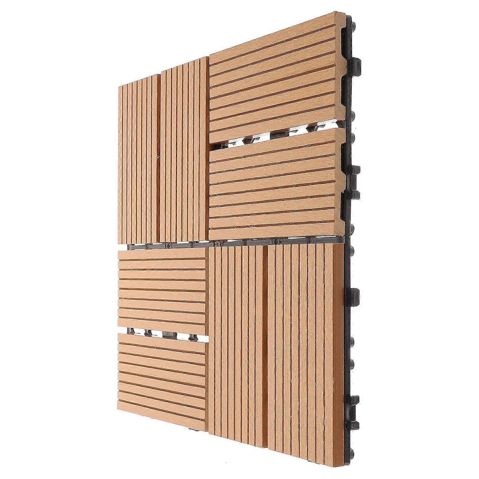 Wood-Plastic Composite Interlocking Deck Tile for Outdoor Flooring Replacement