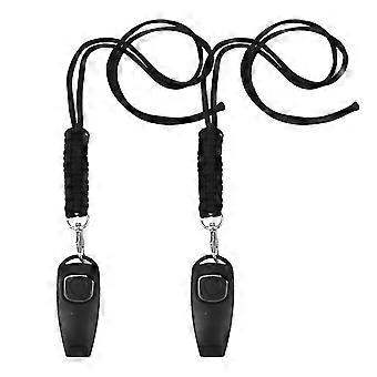 2pcs Portable With Lanyard Pet Supply Loud Whistle Dog Training Clicker Habits