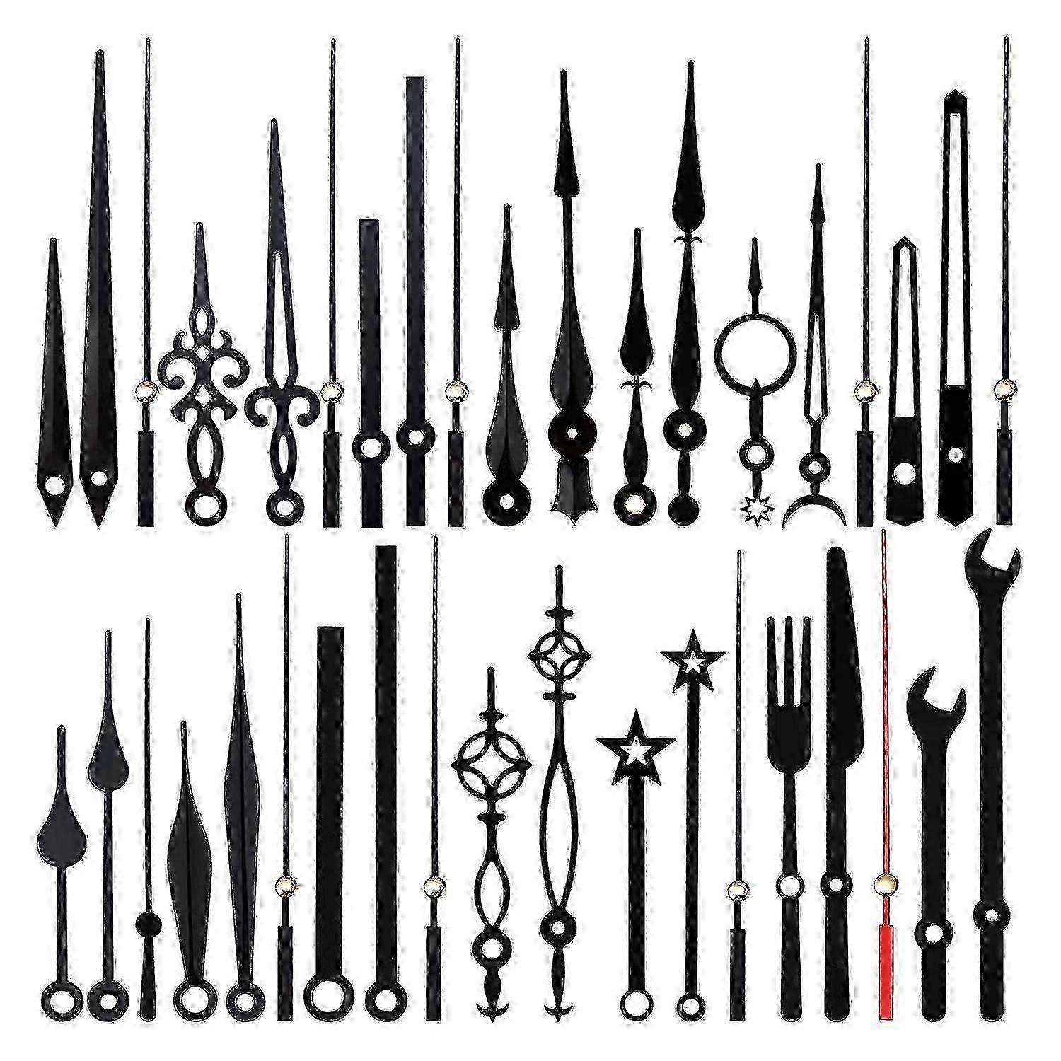 Sweeping Non-Ticking Clock Hands Set