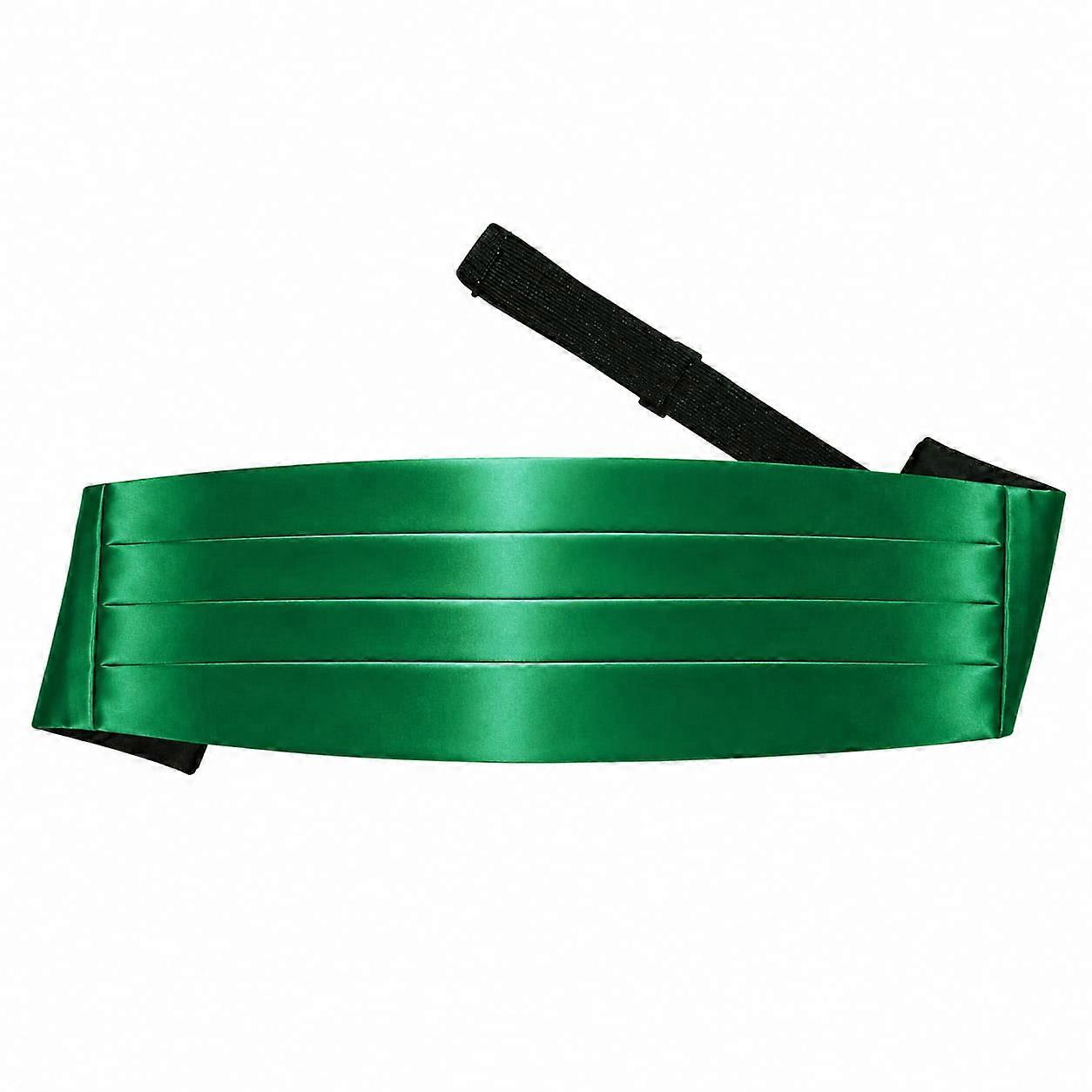 Emerald Green Plain Satin Cummerbund