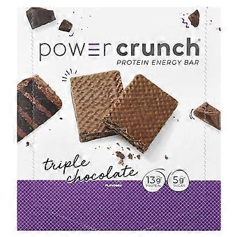 BNRG, Power Crunch®, Protein Energy Bar, Triple Chocolate, 12 Bars, 1.4 oz (40 g) Each