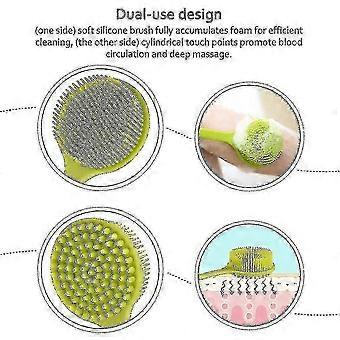 Ylttar02 Rückenbürste, ultraweiche Silikon-Duschbürste mit langem Griff