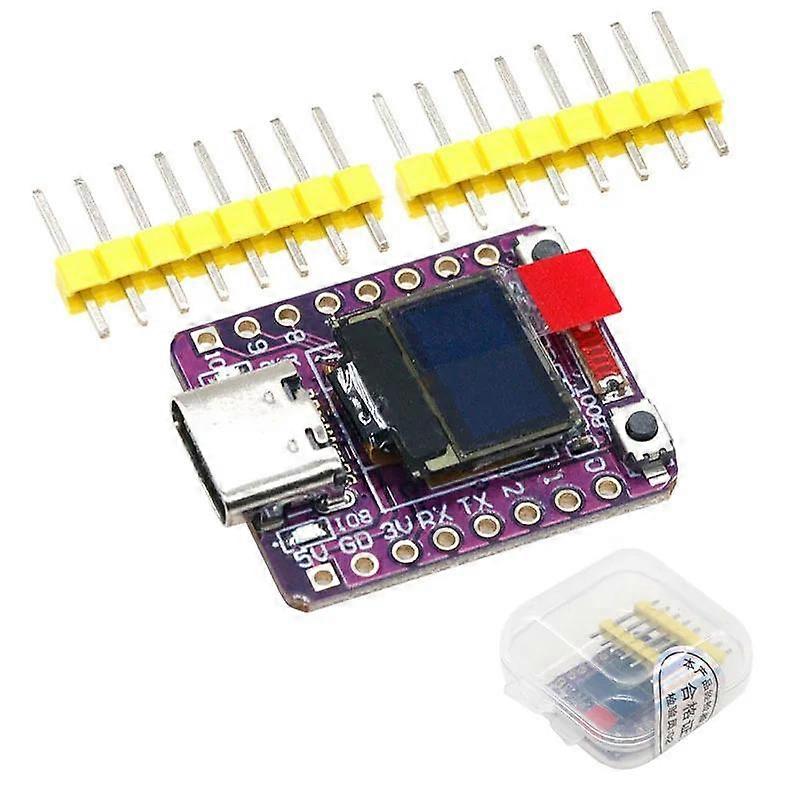 1Set Ceramic Antenna Wifi Bluetooth Esp32 Supermini Development Board Esp32-C3 Oled Development Board With 0.42 Inch Oled Module