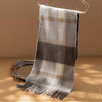 100% Pure Cashmere Plaid Scarf - New Winter Style with Tassels, Unisex Fashion for Couples