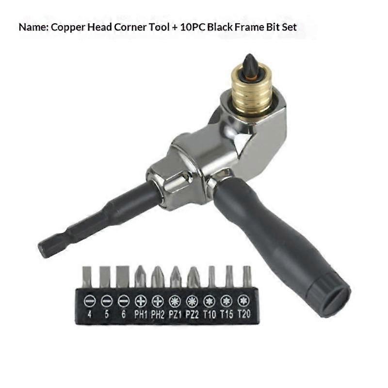 1/11Pcs Hand Tools Self-Locking Right Angle Screwdriver Holder Drive Bit Angle Extension Electric Screw Driver Angle Driver