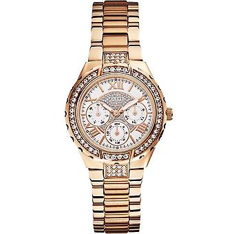Sams fillise watch.pink Watch for Women Analog Quartz with stainless steel bracelet plated in gold W0111L3