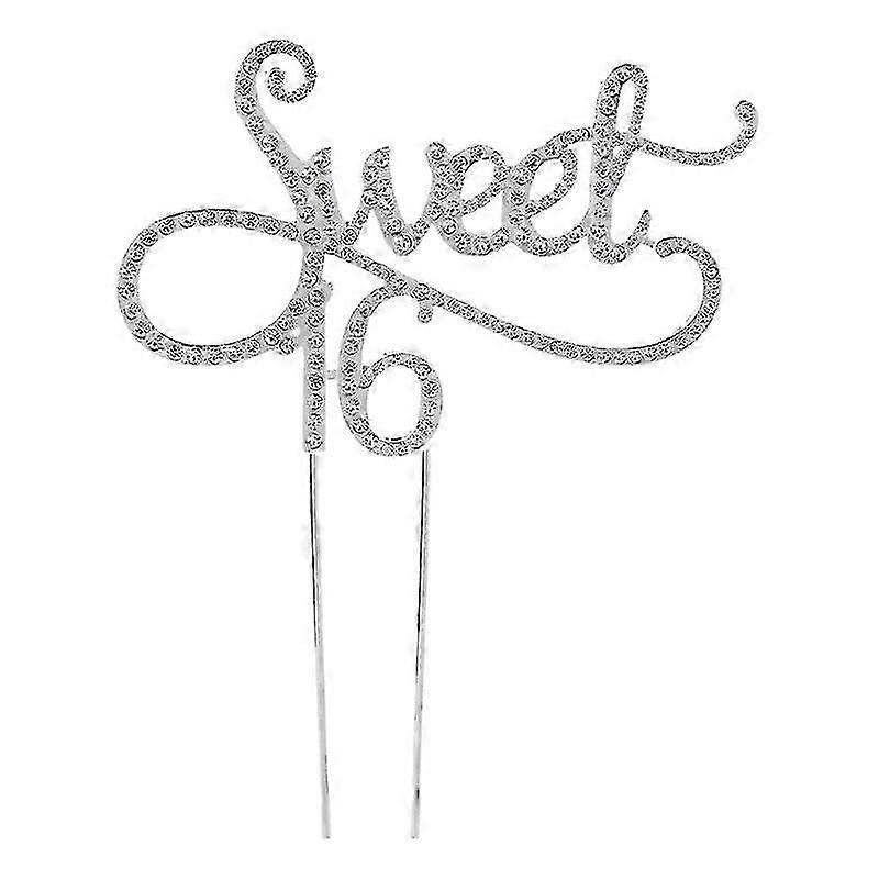 Sweet 16 Metallic Rhinestone Topper