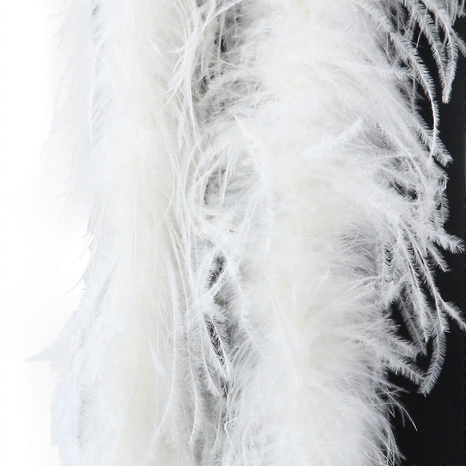Natural Ostrich Feather Scarf