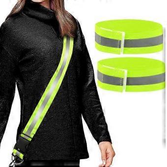 w Flexible Reflective Armband Sash for Cycling with Visibility Safety Jogging Reflective Belt Jogging Reflective Belth