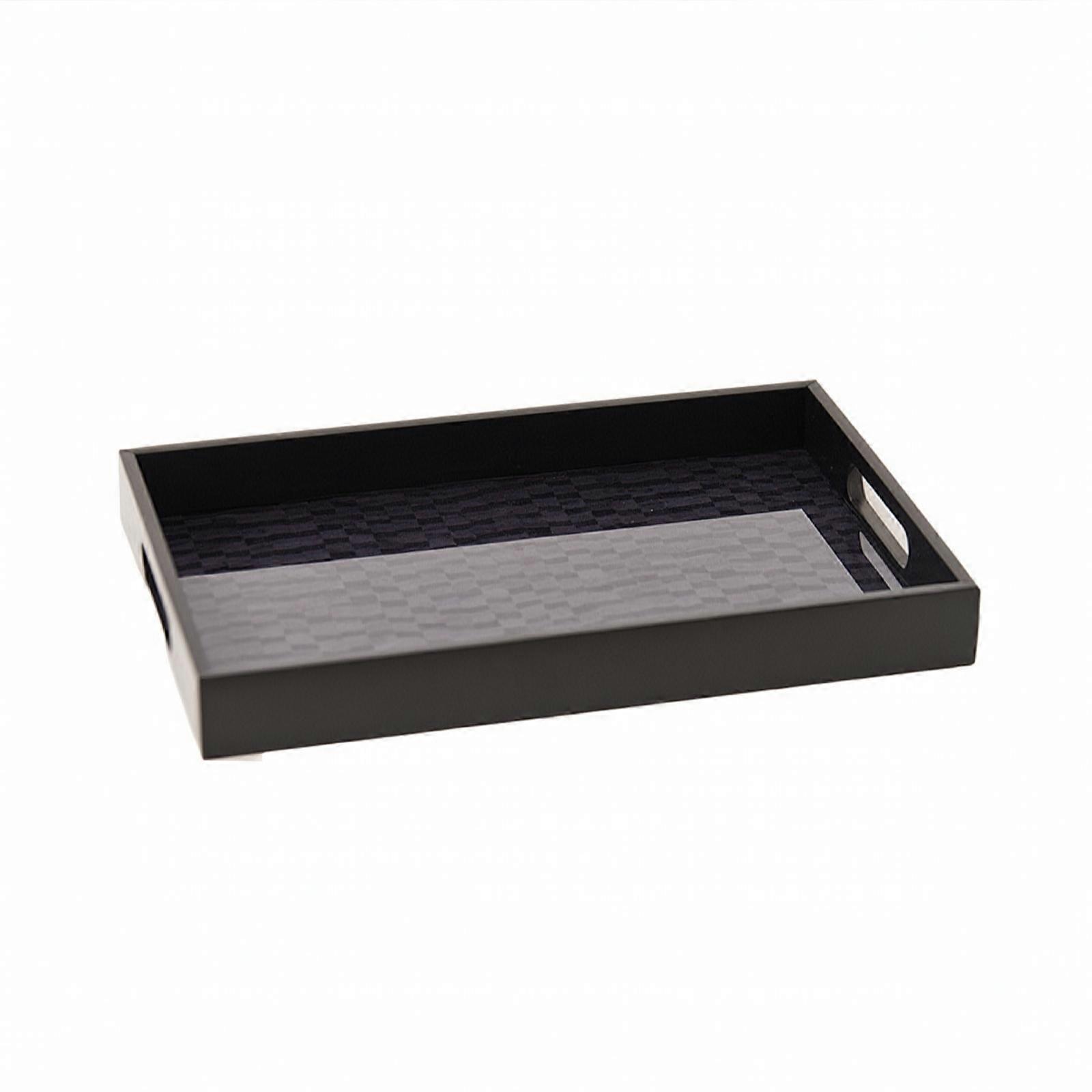 Versatile Decorative Tray with Handles | Space-Saving Storage Design, Glass