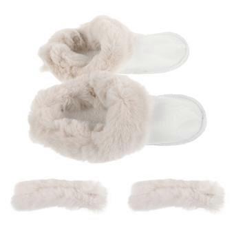 Fluffy Hole Shoe Inserts for Winter Use 1Set Warm Plush Soft Liners