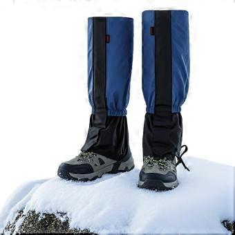 Waterproof Hiking Gaiters with Adjustable Secure Strap, Durable Oxford Fabric Snow Leg Gaiters Dark Blue