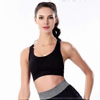 Sports shock-proof underwear vest type breathable large size without steel ring fitness beauty back yoga bra wholesale