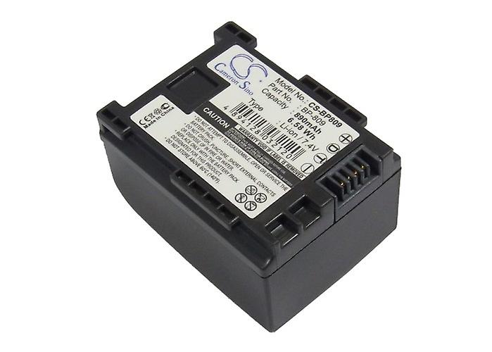 Battery for Canon HF10 HF100 HF20 XA10 XA20 XA25 BP-809 BP-809/B BP-809/S 890mAh