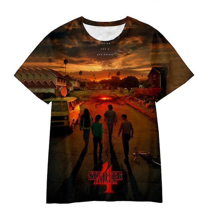 2022 New Brand Fashion Boys And Girls Clothing Stranger Things S4 Hellfire Club 3d T-shirt
