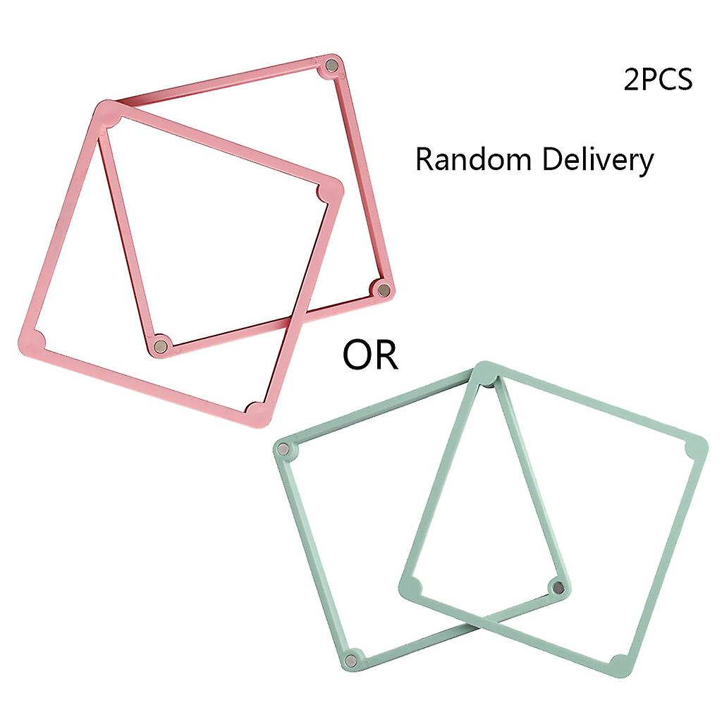 2 Pcs Square Cake Stencil Fixing Frames Non-toxic Printed Cookies Mould DIY Tool
