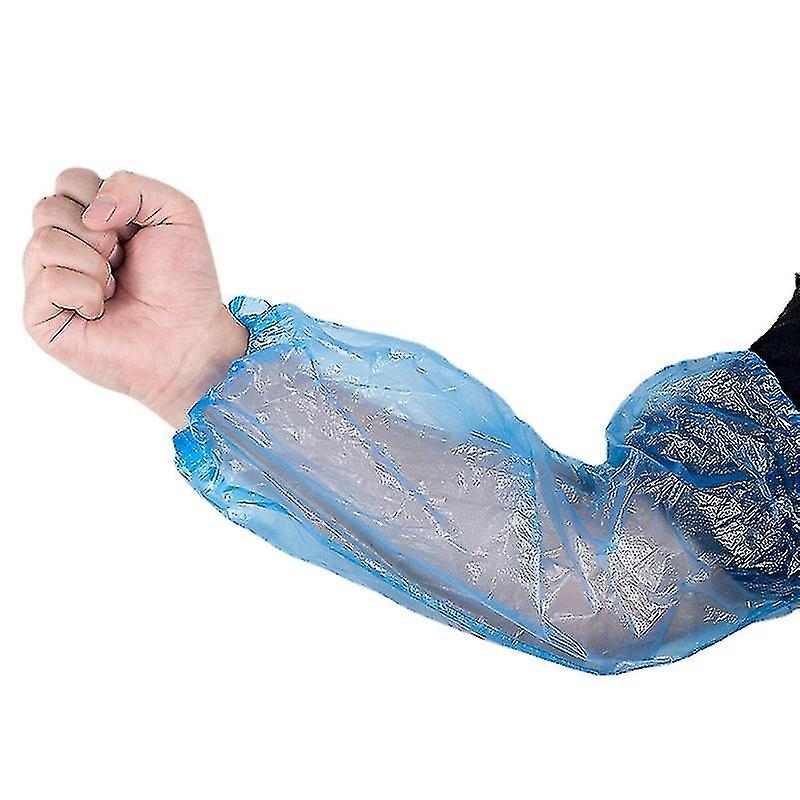 100 st. engångsplastärmar för armskydd, täcker överärmar, rengörande skydd