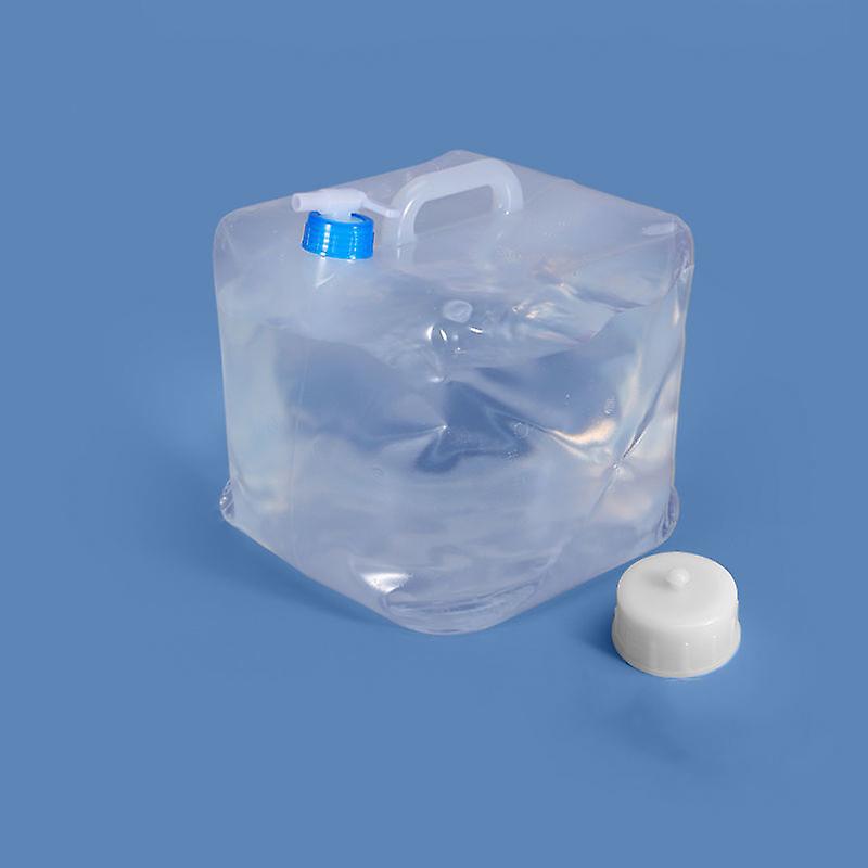 Collapsible Water Container With Spigot Large Capacity Foldable Water Canteen Lightweight Portable Water Carrier With Handle Square Water Bucket For1p
