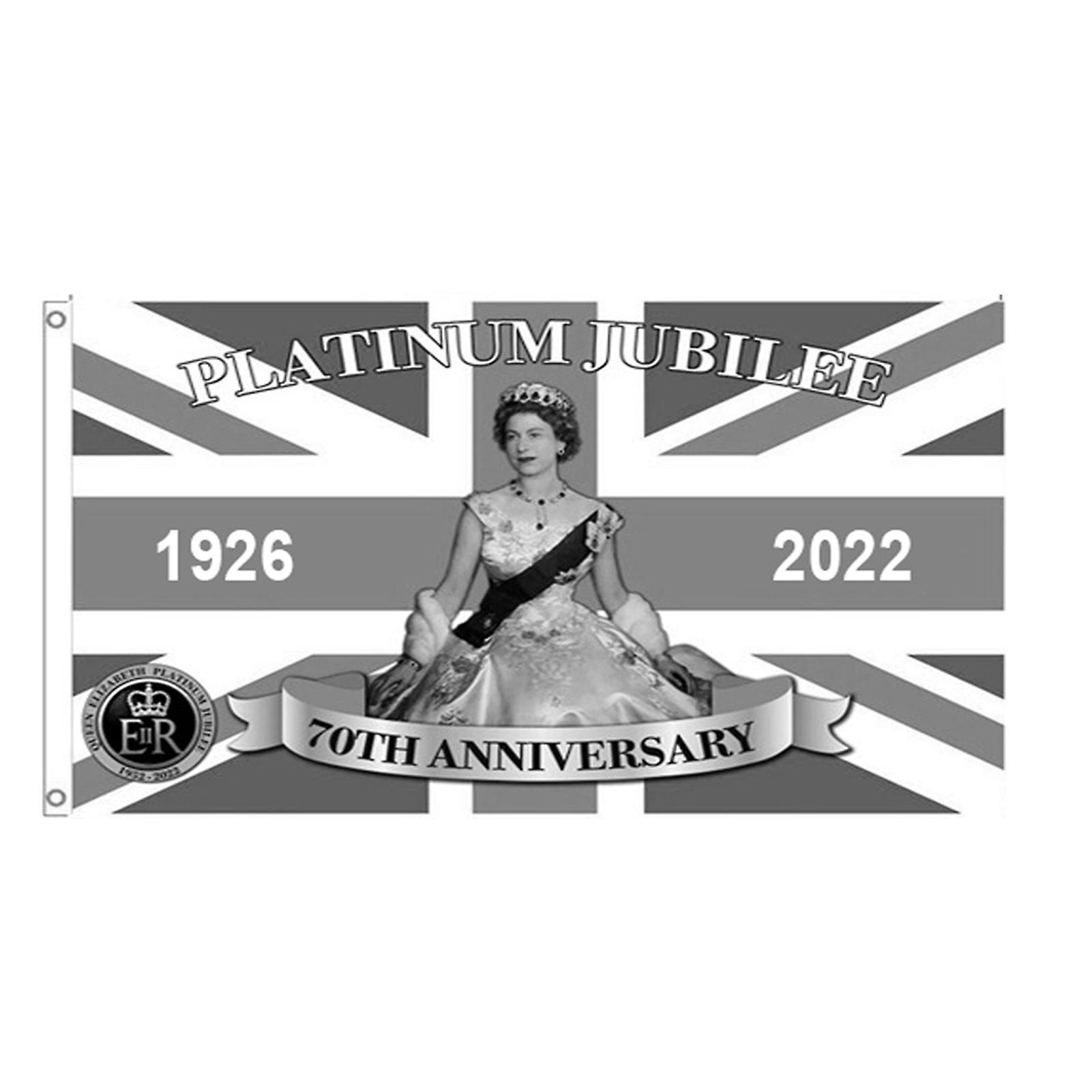 In Memory Of The Queen Of England Hanging Flag Machine Washable Polyester Flag Decorative Banners Garden Decor