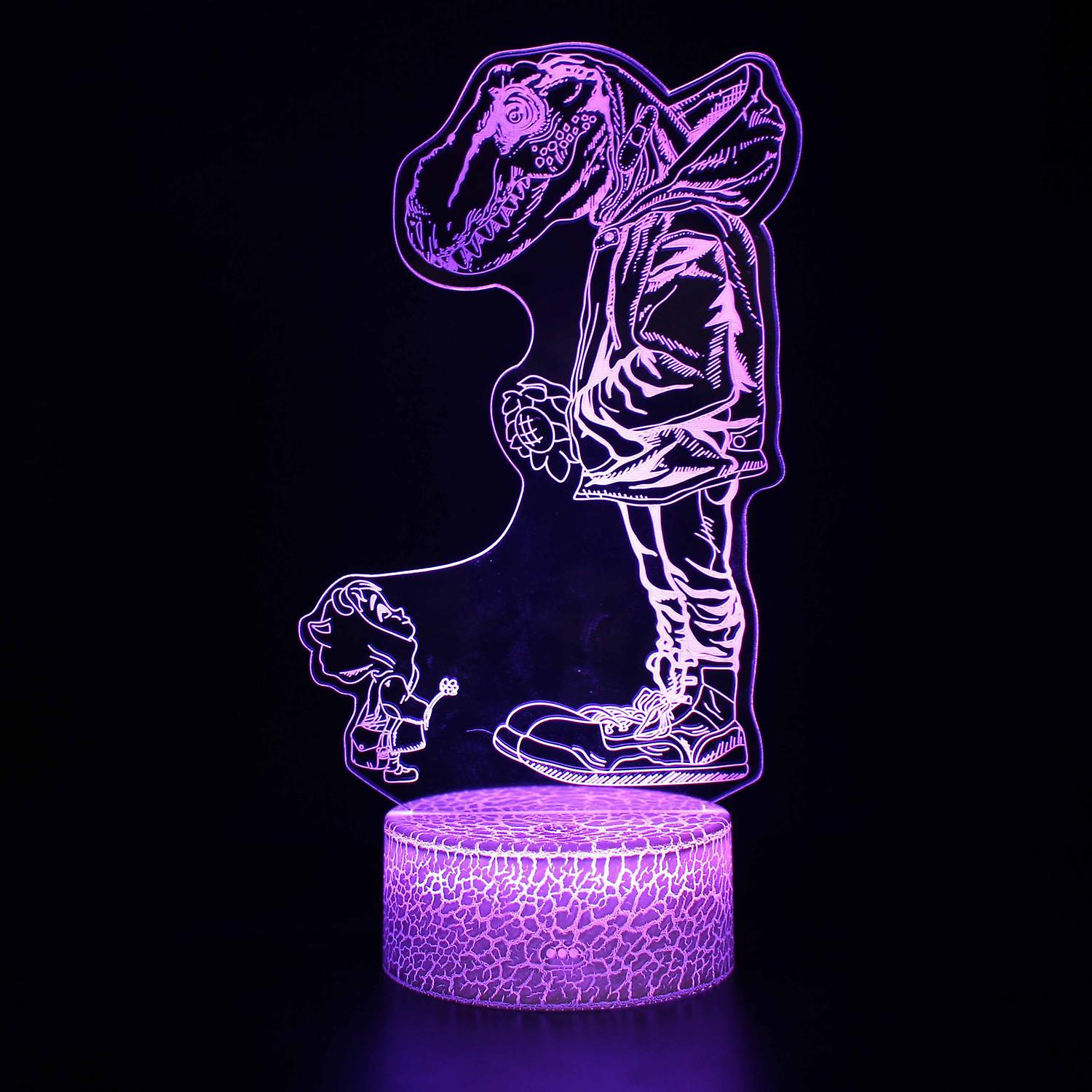3D Touch Light Night 7 colors remote control Dinosaur #1060